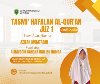 Poster daftar Nama Siswa Siswi Program Tahfidzul Qur'an SD Muhammadiyah Wiwitan