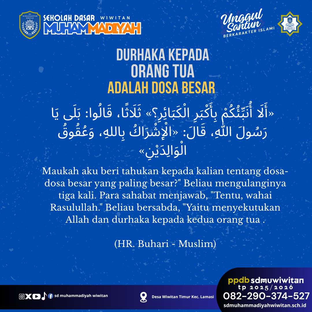 Durhaka Kepada Orang Tua Adalah Dosa Besar